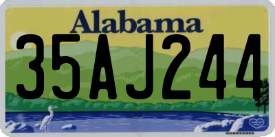 AL license plate 35AJ244