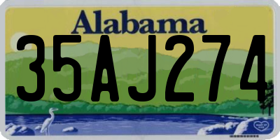 AL license plate 35AJ274