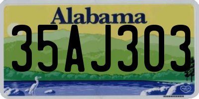 AL license plate 35AJ303