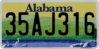 AL license plate 35AJ316