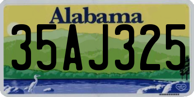 AL license plate 35AJ325