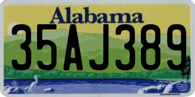 AL license plate 35AJ389