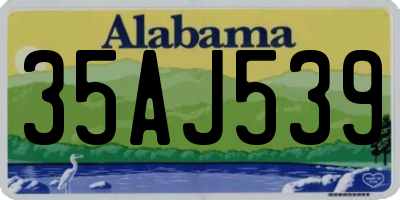 AL license plate 35AJ539