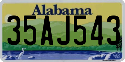 AL license plate 35AJ543