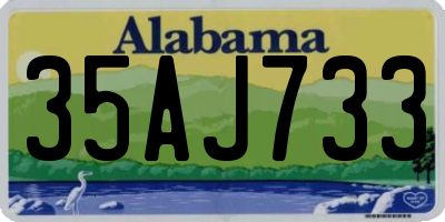 AL license plate 35AJ733