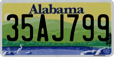 AL license plate 35AJ799