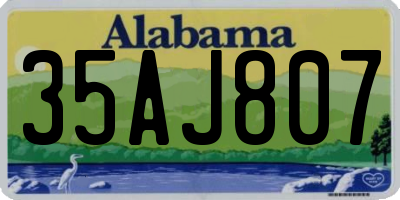 AL license plate 35AJ807