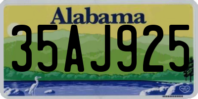 AL license plate 35AJ925