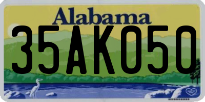 AL license plate 35AK050