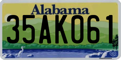 AL license plate 35AK061
