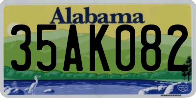 AL license plate 35AK082