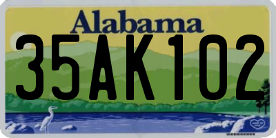 AL license plate 35AK102