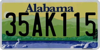 AL license plate 35AK115