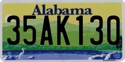 AL license plate 35AK130