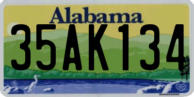 AL license plate 35AK134