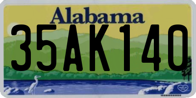 AL license plate 35AK140