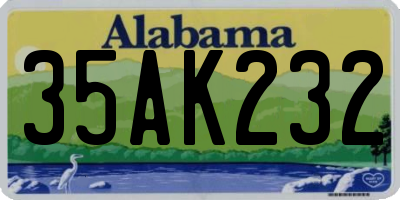 AL license plate 35AK232