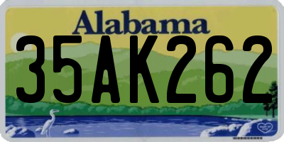 AL license plate 35AK262