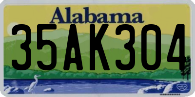 AL license plate 35AK304