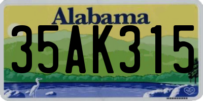 AL license plate 35AK315