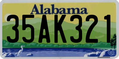 AL license plate 35AK321