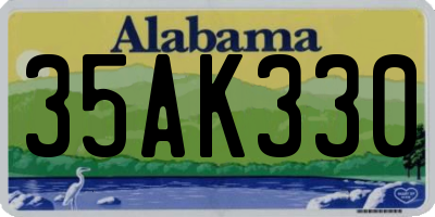 AL license plate 35AK330