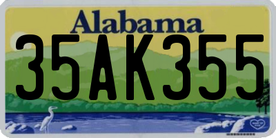 AL license plate 35AK355