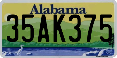 AL license plate 35AK375