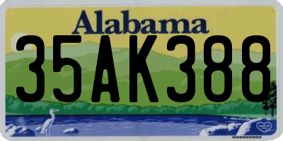 AL license plate 35AK388