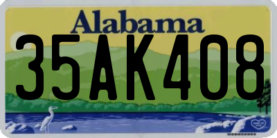 AL license plate 35AK408
