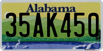 AL license plate 35AK450