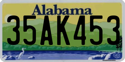 AL license plate 35AK453