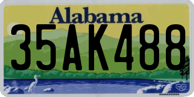 AL license plate 35AK488