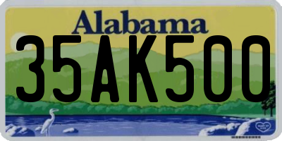 AL license plate 35AK500