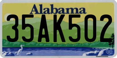 AL license plate 35AK502