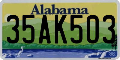 AL license plate 35AK503