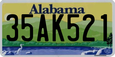AL license plate 35AK521