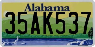 AL license plate 35AK537