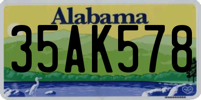 AL license plate 35AK578