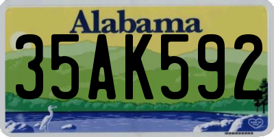AL license plate 35AK592