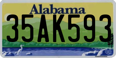 AL license plate 35AK593