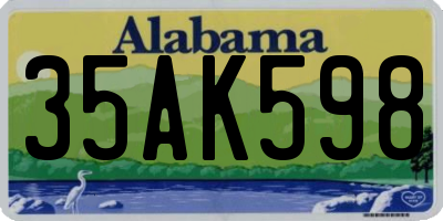 AL license plate 35AK598