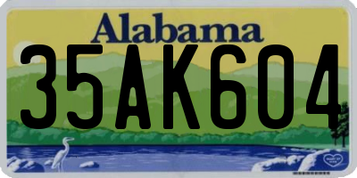 AL license plate 35AK604