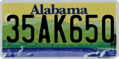 AL license plate 35AK650