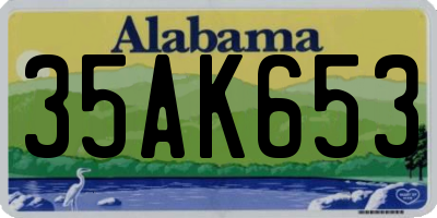 AL license plate 35AK653