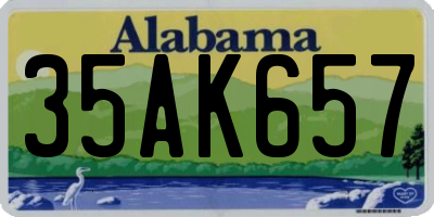 AL license plate 35AK657