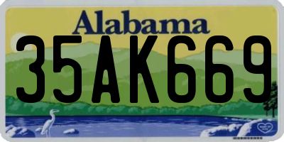 AL license plate 35AK669
