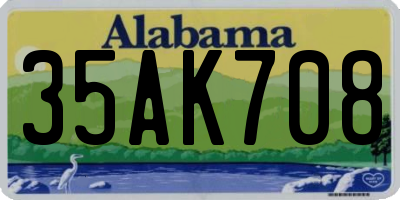 AL license plate 35AK708
