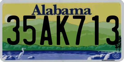 AL license plate 35AK713