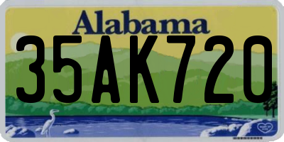 AL license plate 35AK720